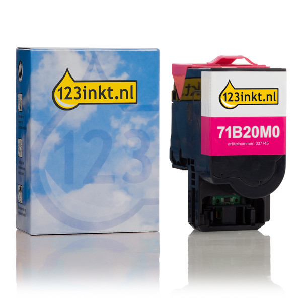 Lexmark 71B20M0 toner magenta (123inkt huismerk) 71B20M0C 037745 - 1