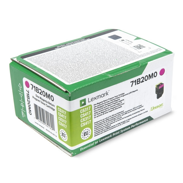 Lexmark 71B20M0 toner magenta (origineel) 71B20M0 037744 - 1