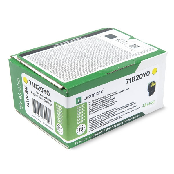 Lexmark 71B20Y0 toner geel (origineel) 71B20Y0 037746 - 1