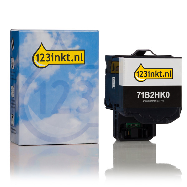 Lexmark 71B2HK0 toner zwart hoge capaciteit (123inkt huismerk) 71B2HK0C 037749 - 1