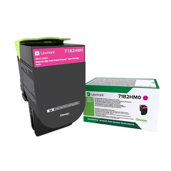 Lexmark 71B2HM0 toner magenta hoge capaciteit (origineel) 71B2HM0 037752 - 1