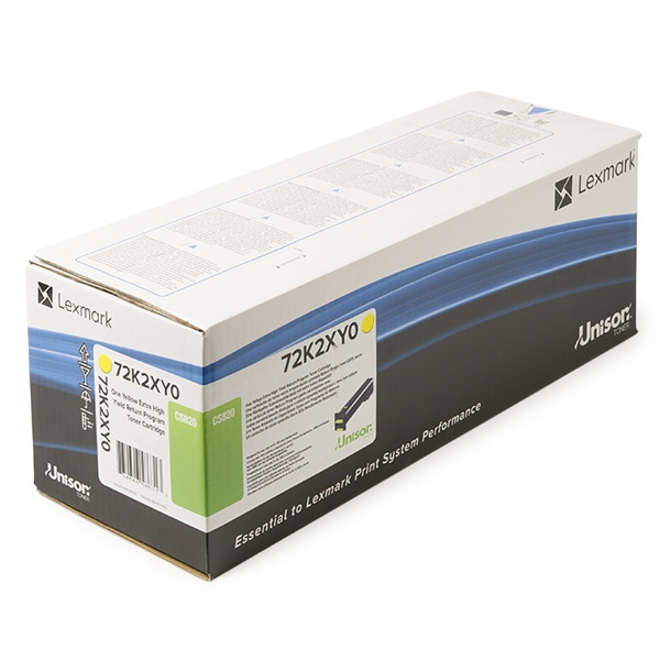 Lexmark 72K2XY0 toner geel hoge capaciteit (origineel) 72K2XY0 037644 - 1