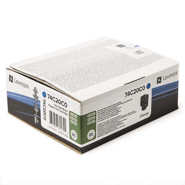 Lexmark 74C20C0 toner cyaan (origineel) 905765 - 1