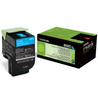 Lexmark 802C (80C20C0) toner cyaan lage capaciteit (origineel) 80C20C0 037278