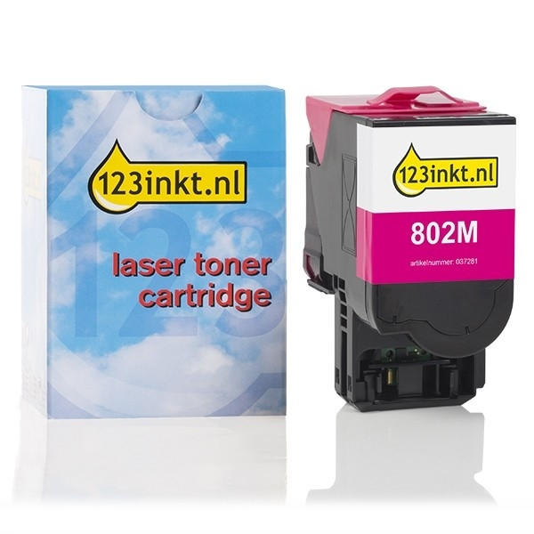 Lexmark 802M (80C20M0) toner magenta lage capaciteit (123inkt huismerk) 80C20M0C 037281 - 1