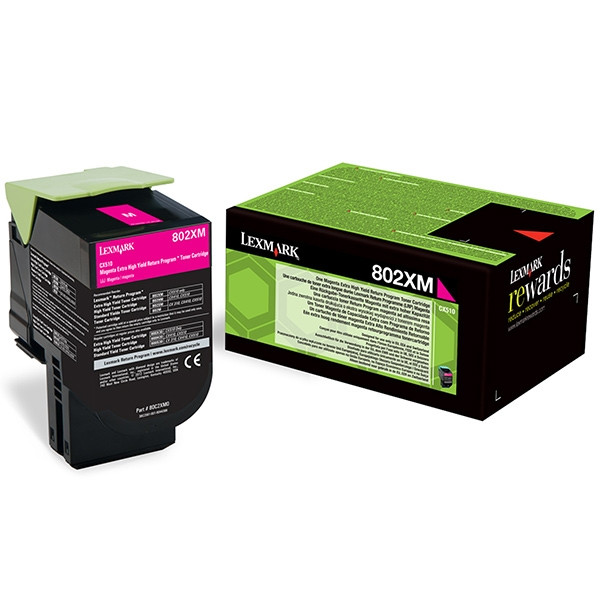 Lexmark 802XM (80C2XM0) toner magenta extra hoge capaciteit (origineel) 902813 - 1