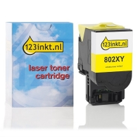 Lexmark 802XY (80C2XY0) toner geel extra hoge capaciteit (123inkt huismerk) 80C2XY0C 037307
