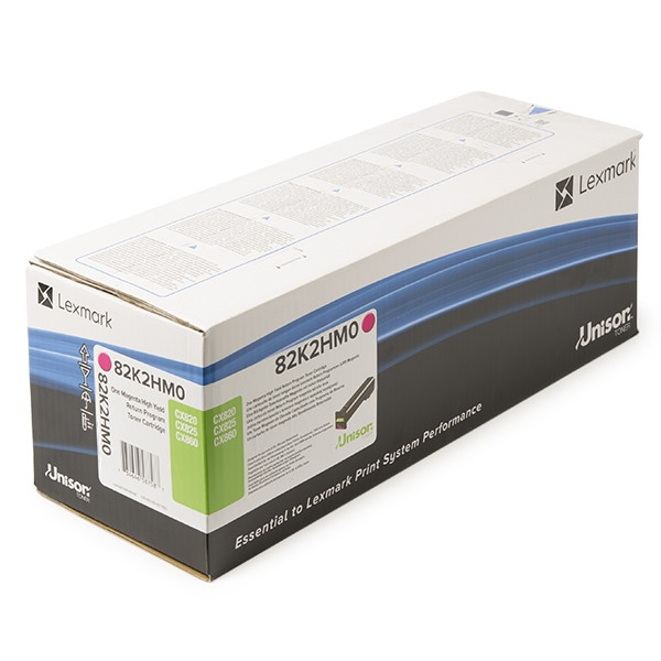 Lexmark 82K2HM0 toner magenta hoge capaciteit (origineel) 82K2HM0 037648 - 1