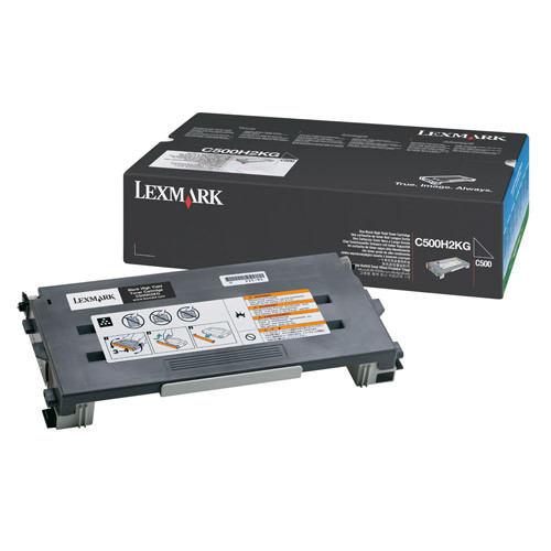 Lexmark C500H2KG toner zwart hoge capaciteit (origineel) C500H2KG 034795 - 1
