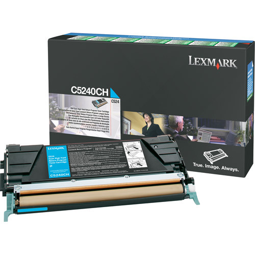 Lexmark C5240CH toner cyaan hoge capaciteit (origineel) C5240CH 034690 - 1
