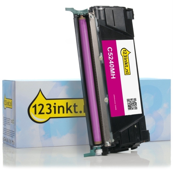 Lexmark C5240MH toner magenta hoge capaciteit (123inkt huismerk) C5240MHC 034696 - 1