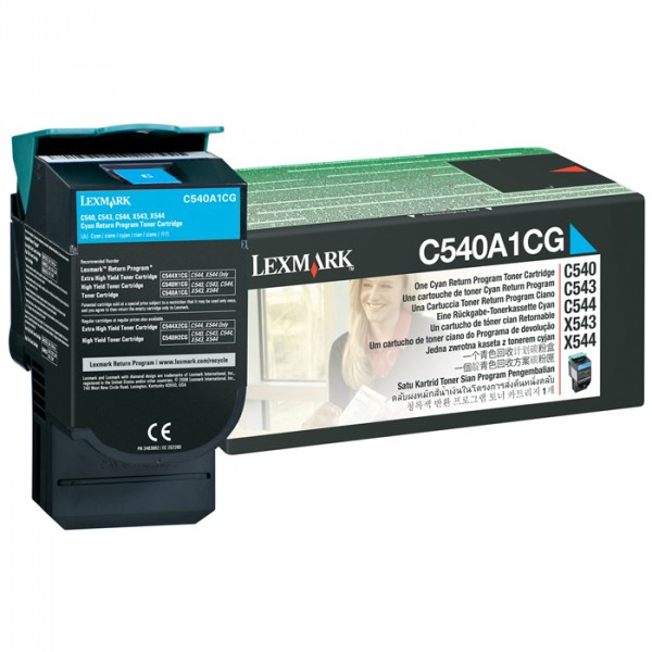 Lexmark C540A1CG toner cyaan (origineel) C540A1CG 037026 - 1