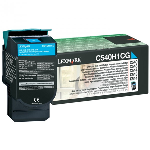 Lexmark C540H1CG toner cyaan hoge capaciteit (origineel) C540H1CG 037018 - 1