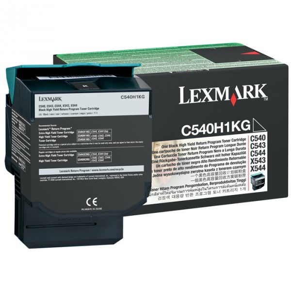 Lexmark C540H1KG toner zwart hoge capaciteit (origineel) C540H1KG 037016 - 1