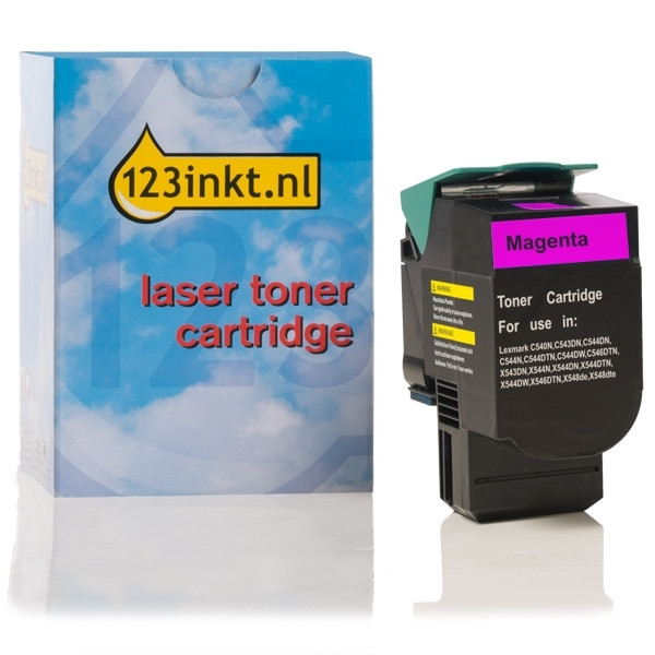 Lexmark C540H1MG toner magenta hoge capaciteit (123inkt huismerk) C540H1MGC 037021 - 1