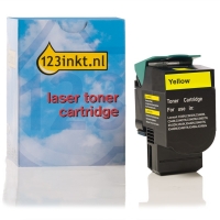 Lexmark C540H1YG toner geel hoge capaciteit (123inkt huismerk) C540H1YGC 037023