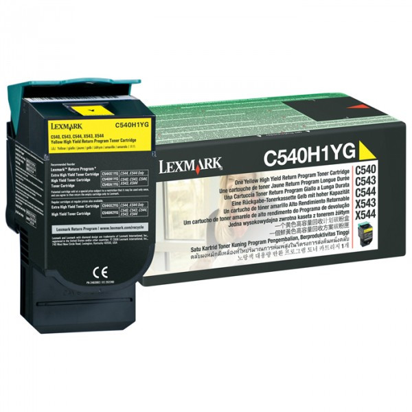 Lexmark C540H1YG toner geel hoge capaciteit (origineel) C540H1YG 037022 - 1