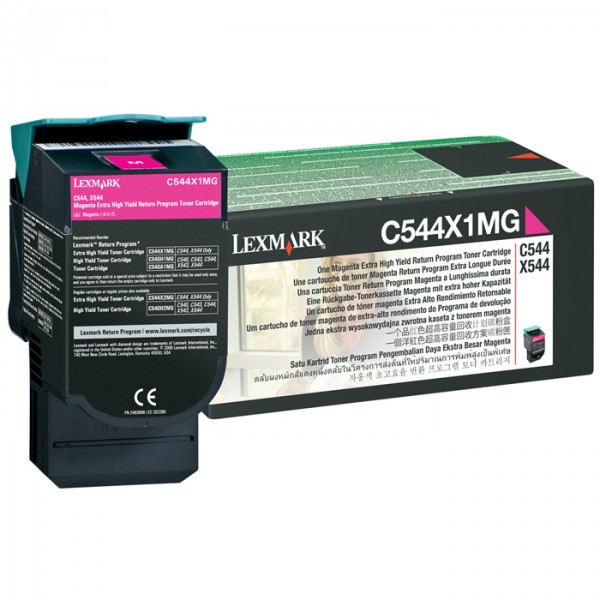 Lexmark C544X1MG toner magenta extra hoge capaciteit (origineel) C544X1MG 037012 - 1