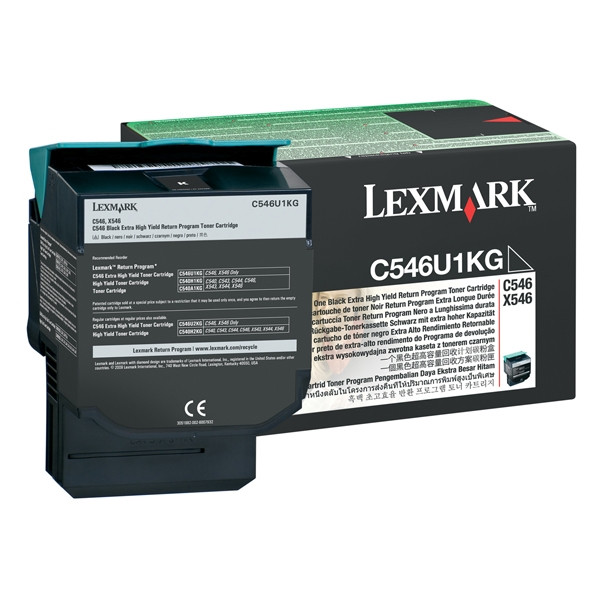 Lexmark C546U1KG toner zwart extra hoge capaciteit (origineel) C546U1KG 037096 - 1