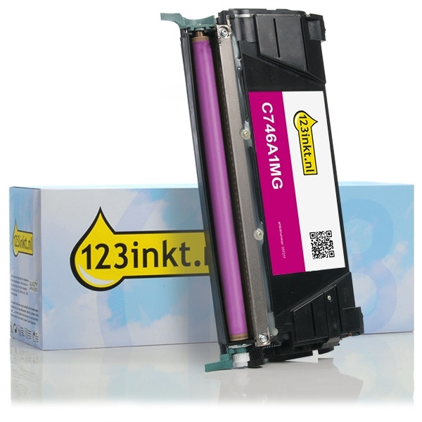 Lexmark C746A1MG toner magenta (123inkt huismerk) C746A1MGC 037211 - 1