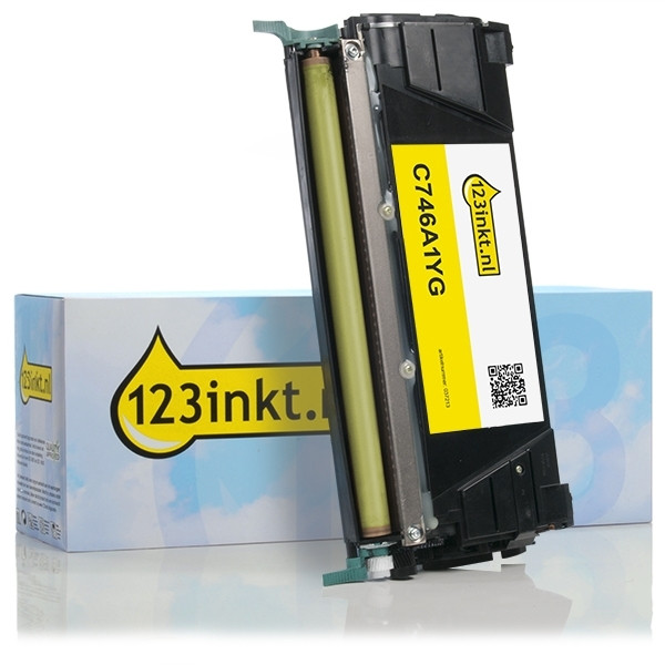 Lexmark C746A1YG toner geel (123inkt huismerk) C746A1YGC 037213 - 1