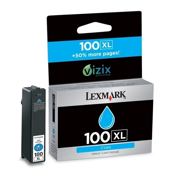 Lexmark Nr.100XL (14N1069E) inktcartridge cyaan hoge capaciteit (origineel) 14N1069E 040424 - 1