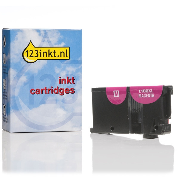 Lexmark Nr.100XL (14N1070E) inktcartridge magenta hoge capaciteit (123inkt huismerk) 14N1070EC 040427 - 1