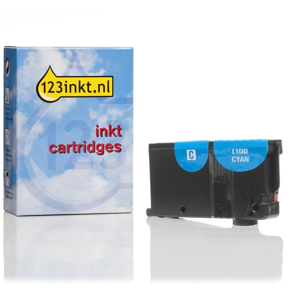 Lexmark Nr.100 (14N0900E) inktcartridge cyaan (123inkt huismerk) 14N0900EC 040417 - 1