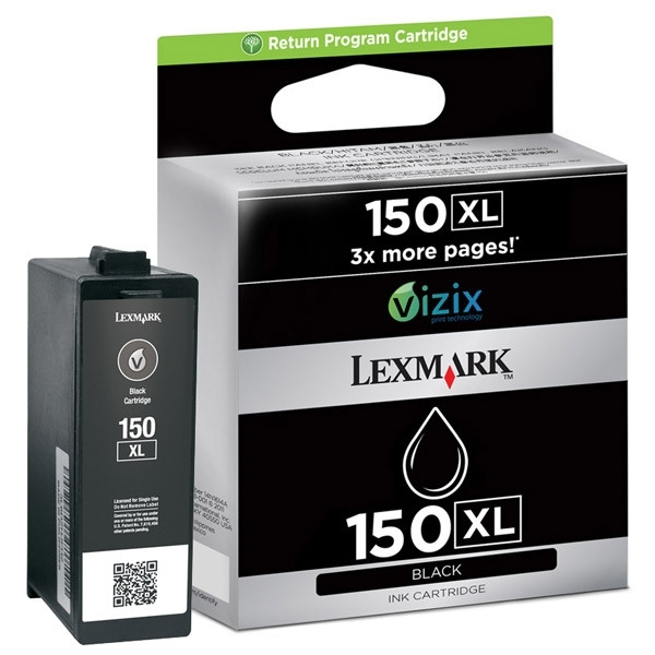 Lexmark Nr.150XL (14N1614E) inktcartridge zwart hoge capaciteit (origineel) 14N1614E 040464 - 