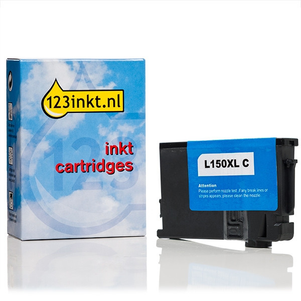 Lexmark Nr.150XL (14N1615E) inktcartridge cyaan hoge capaciteit (123inkt huismerk) 14N1615EC 040467 - 1