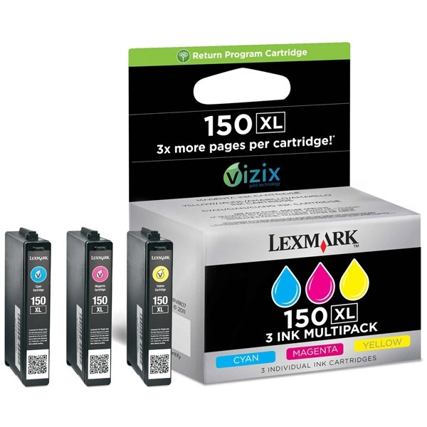 Lexmark Nr.150XL (14N1807E) multipack C/M/Y (origineel) 14N1807E 040482 - 