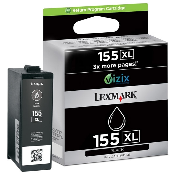 Lexmark Nr.155XL (14N1619E) inktcartridge zwart hoge capaciteit (origineel) 14N1619E 040472 - 1