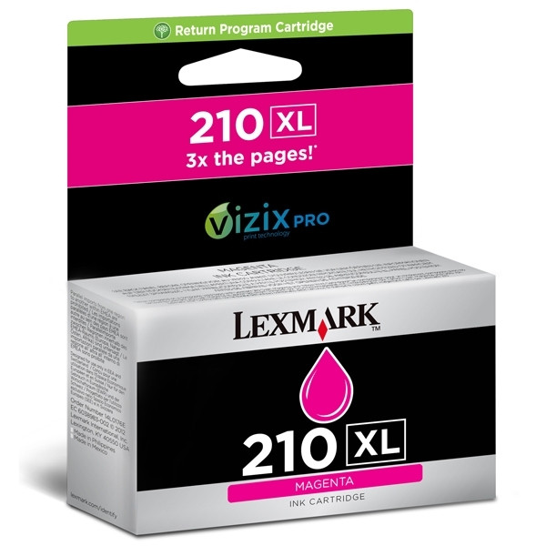 Lexmark Nr.210XL (14L0176E) inktcartridge magenta hoge capaciteit (origineel) 14L0176E 040612 - 1