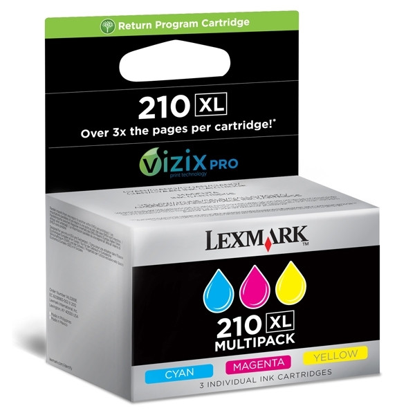 Lexmark Nr.210XL (14L0269E) multipack C/M/Y (origineel) 14L0269E 040618 - 1