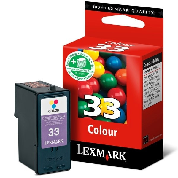 Lexmark Nr.33 (18CX033E) inktcartridge kleur (origineel) 18CX033E 040229 - 1