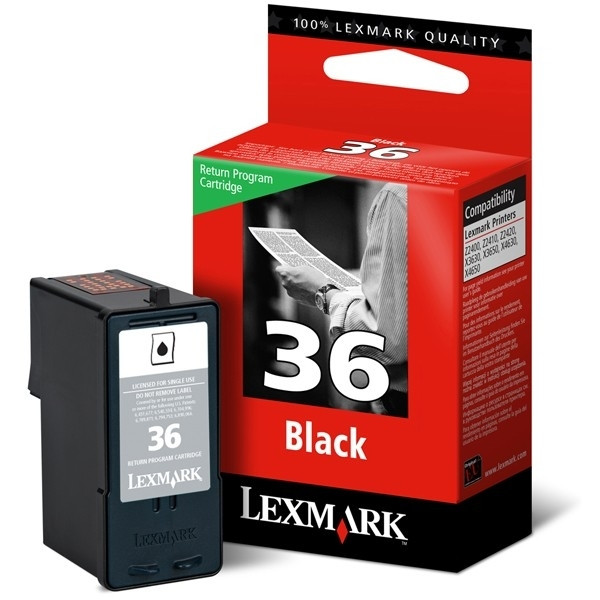 Lexmark Nr.36 (18C2130E) inktcartridge zwart (origineel) 18C2130E 040370 - 1