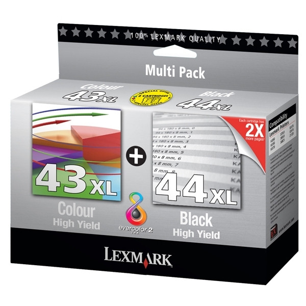 Lexmark Nr.43XL + Nr.44XL (80D2966) combinatie aanbieding (origineel) 80D2966 040328 - 1