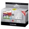 Lexmark Nr.43XL + Nr.44XL (80D2966) combinatie aanbieding (origineel)