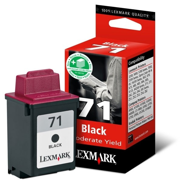 Lexmark Nr.71 (15MX971) light inktcartridge zwart (origineel) 15MX971E 040259 - 1