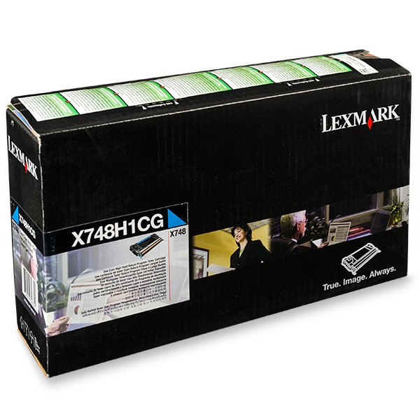 Lexmark X748H1CG toner cyaan hoge capaciteit (origineel) X748H1CG 037216 - 1