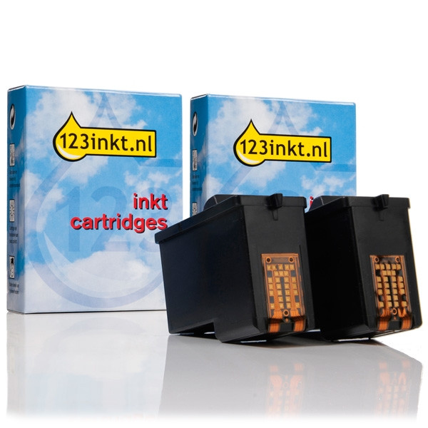 Lexmark aanbieding: 2 x Nr.82 (18L0032) inktcartridge zwart (123inkt huismerk)  040196 - 1