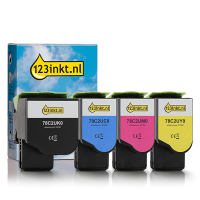 Lexmark aanbieding: 78C2UK0, C0, M0, Y0 zwart + 3 kleuren (123inkt huismerk)  131986