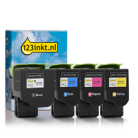Lexmark aanbieding: 78C2XK0, CG, MG, YG zwart + 3 kleuren (123inkt huismerk)  131981