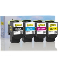 Lexmark aanbieding: 80C2SK0, C0, M0, Y0 zwart + 3 kleuren (123inkt huismerk)  130283