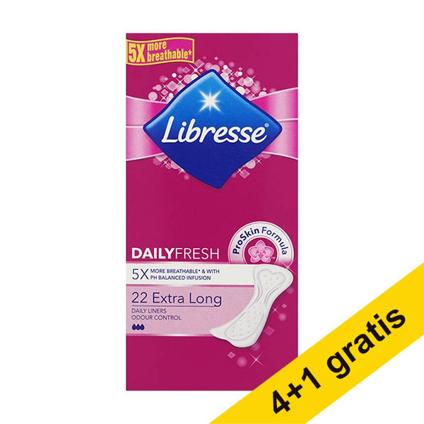 Aanbieding: 5x Libresse Extra Long inlegkruisjes (22 stuks) SLI00051 - 1