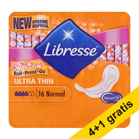 Aanbieding: 5x Libresse Ultra Thin maandverband normal (16 stuks) SLI00046