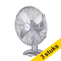 Aanbieding: 3x Lifetime Air tafelventilator chroom 828967