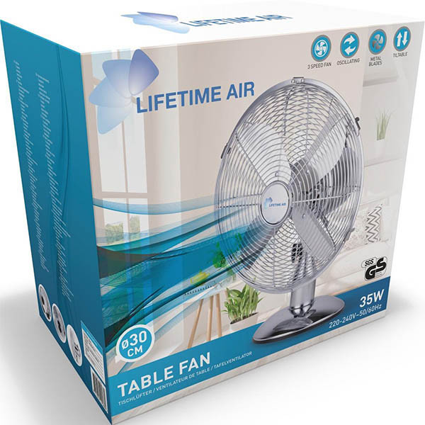 Lifetime Air tafelventilator chroom 298257 - 4