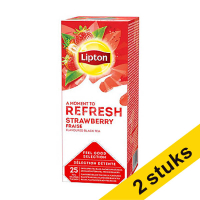 Aanbieding: 2x Lipton FGS Zwarte Thee Aardbei (6 x 25 stuks)