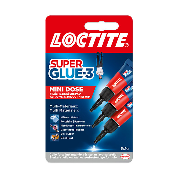 Loctite Mini Trio secondelijm (3 x 1 gram) 2642425 236922 - 1